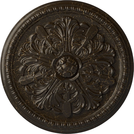 Ekena Millwork Swindon Ceiling Medallion (Fits Canopies up to 2 7/8"), 16 7/8"OD x 1 1/2"P, Stone Hearth Crackle CM16SWSHC
